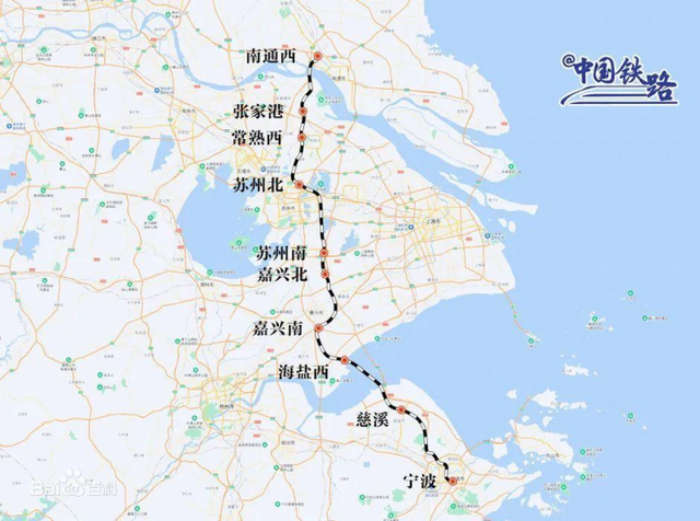 通苏嘉甬铁路线路示意图