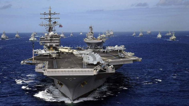 4国海军5艘航母齐聚地中海 北约海上大军演搅动地区安全