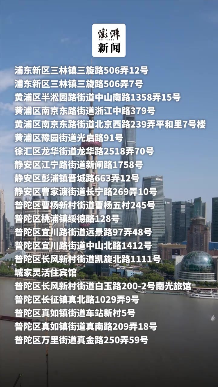 上海这44个区域划为疫情高风险区