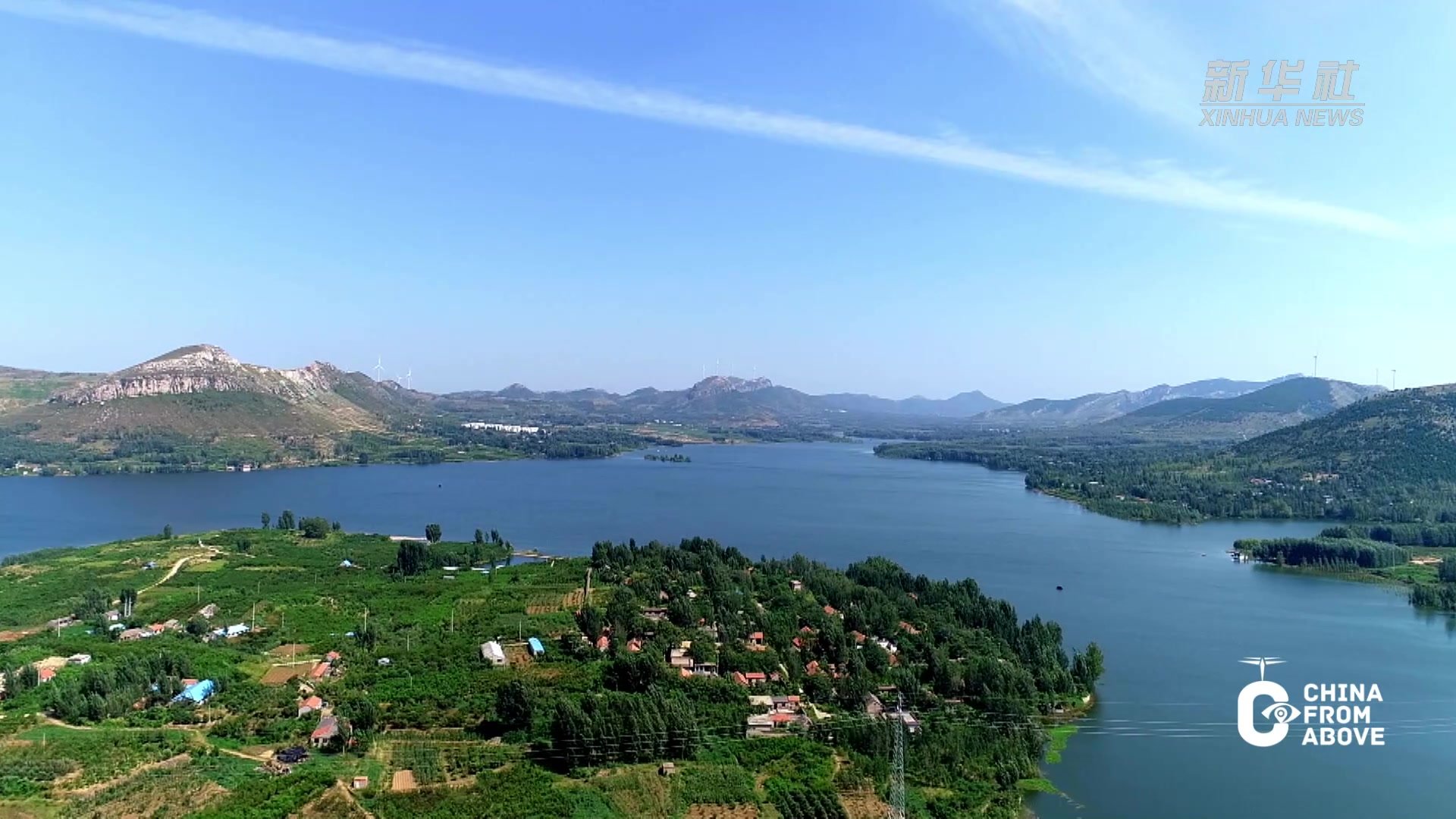 瞰中国｜山东泗水：为乡村振兴充电赋能 让龙湾湖畔绿意更浓