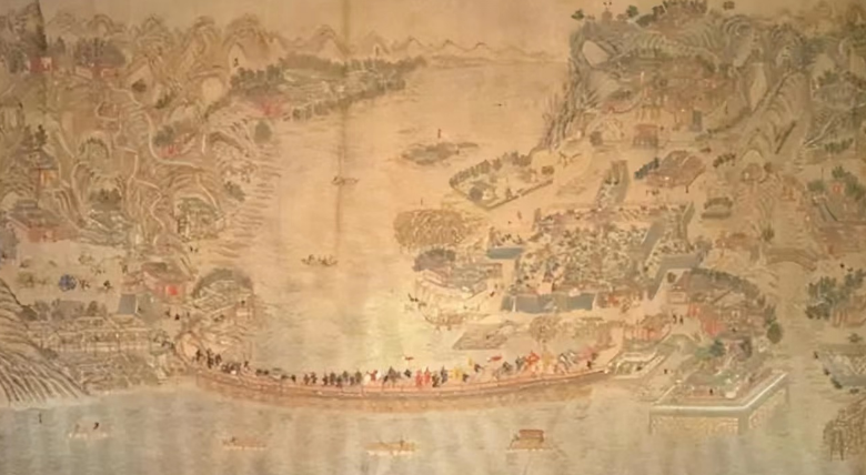 黄河兰州浮桥图