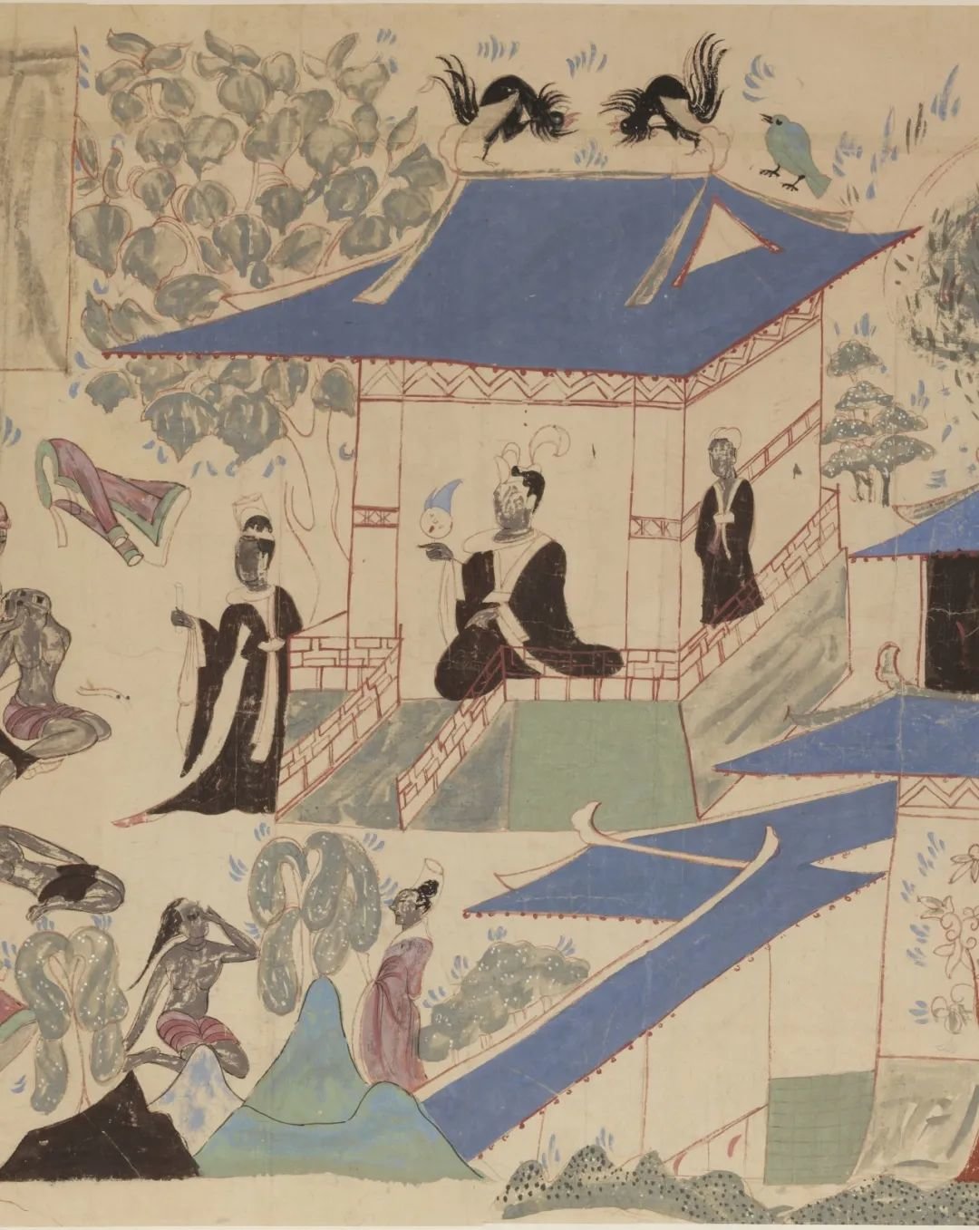 莫高窟 第285窟 五百强盗成佛图 局部 西魏