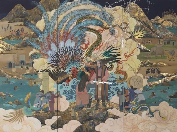 代瑞雪《尧舜与龙凤》