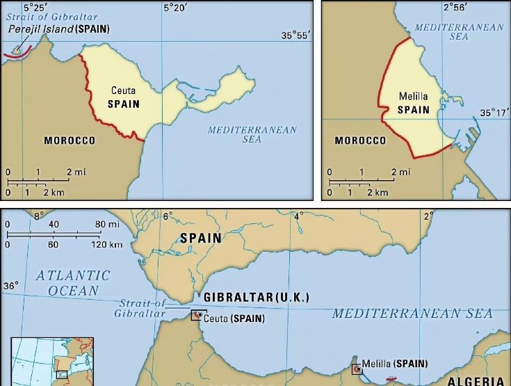 西班牙在摩洛哥的两处“飞地”