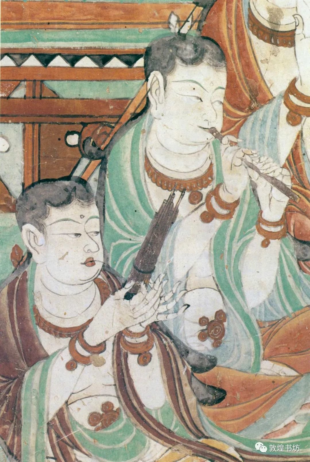 吹笙、筚篥乐伎