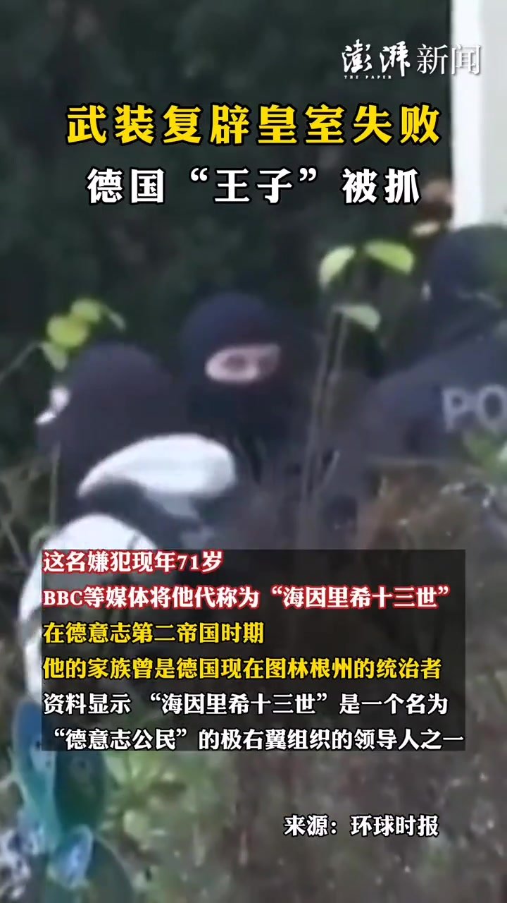 武装复辟皇室失败，德国“王子”被抓