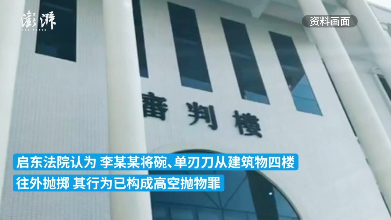 精神病人为发泄情绪从4楼扔下单刃刀，被判拘役三个月