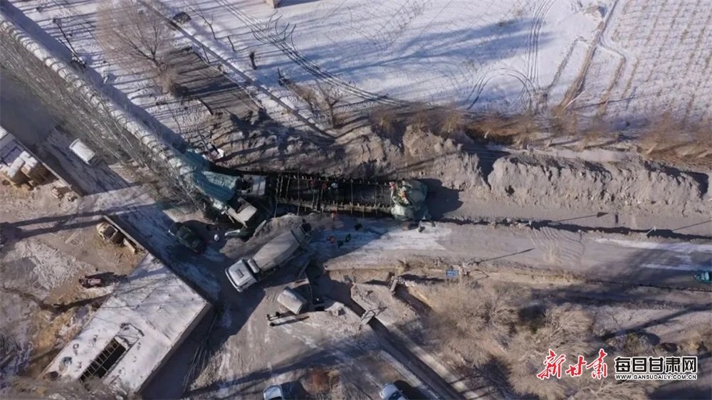 疏勒河昌马灌区续建配套与现代化改造项目第二标段鸟瞰