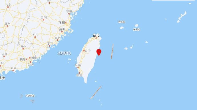 <em>中国台湾</em>附近发生6.2级左右地震
