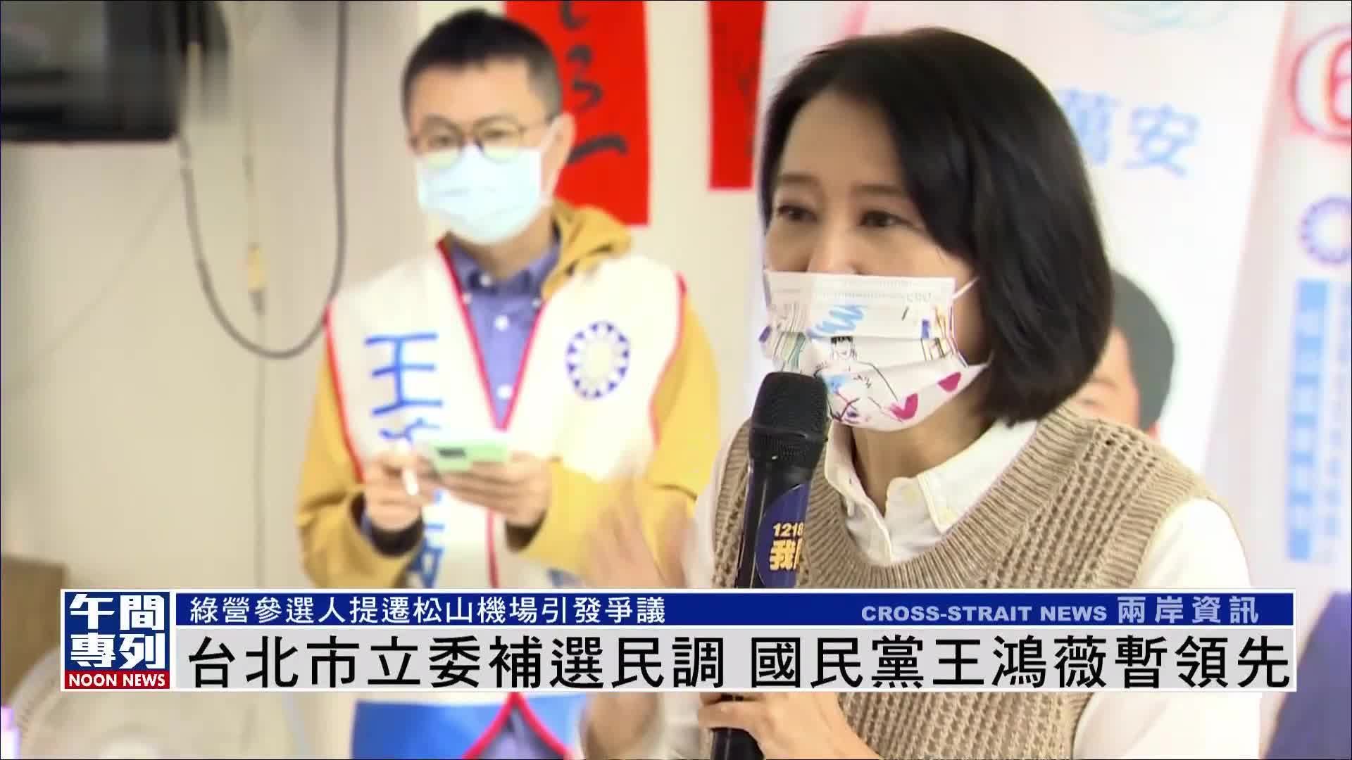 台北市立委补选民调 国民党王鸿薇暂领先