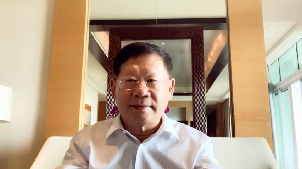 11月29日,张力在全联房地产商会上的视频发言(图源:全联房地产商会官网)