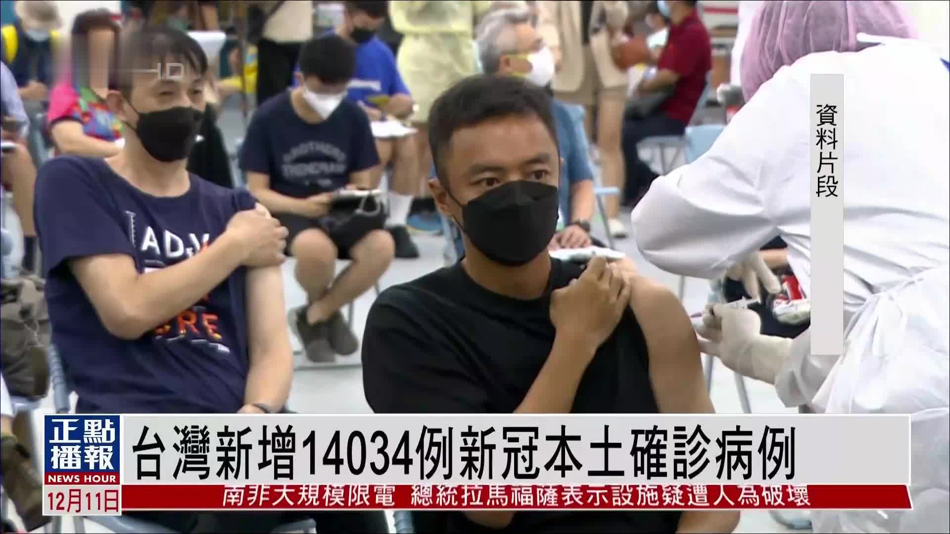 台湾新增14034例新冠本土确诊病例
