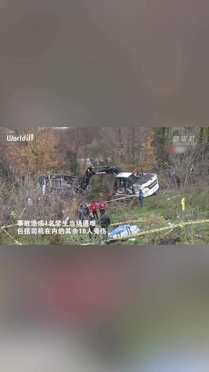 土耳其一辆校车坠入溪流峡谷,造成1死18伤_凤凰网视频_凤凰网