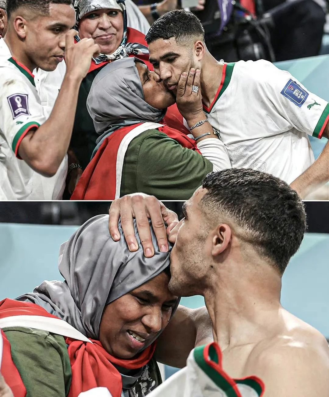 阿什拉夫亲吻母亲一幕也成为本届世界杯的经典