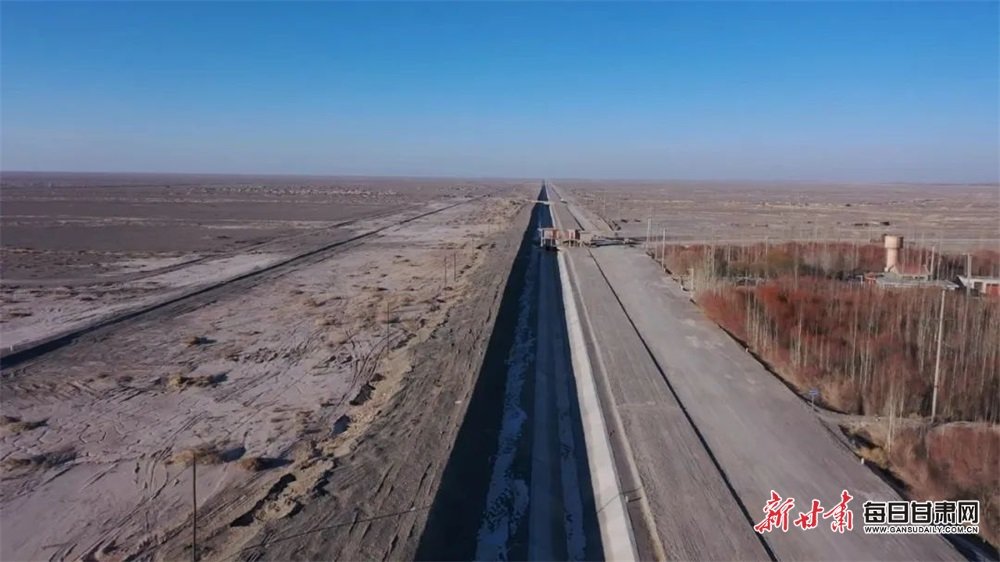 疏勒河昌马灌区续建配套与现代化改造项目鸟瞰