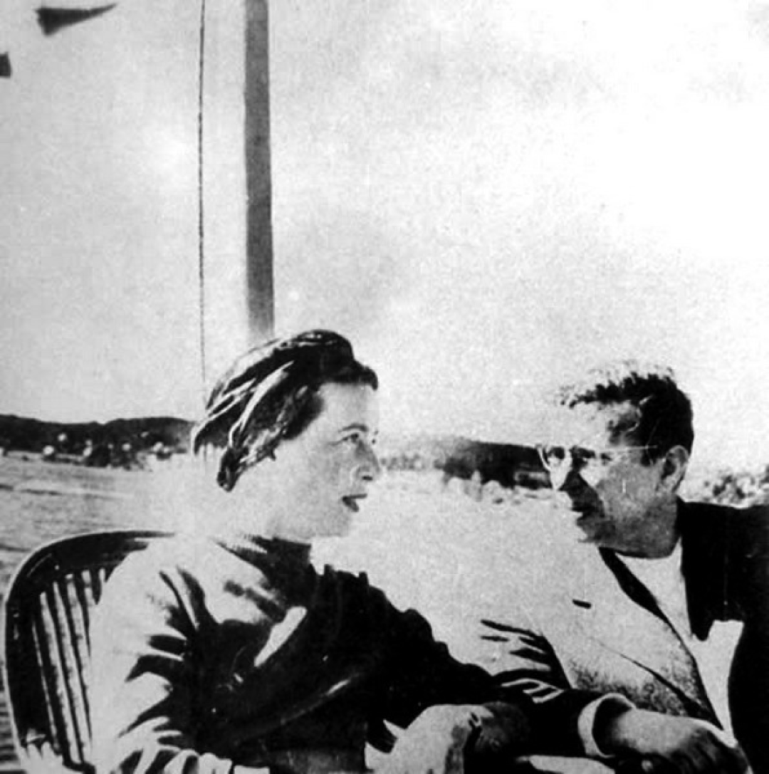 1955年波伏瓦与萨特在中国访问