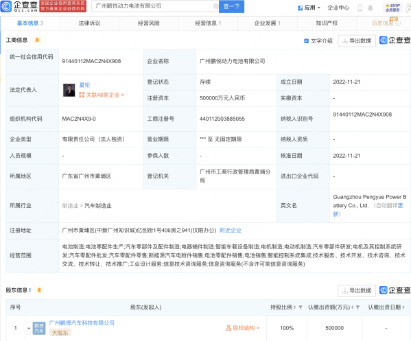 自己造电池?小鹏汽车成立动力电池公司 注册资本50亿 - 智能汽车