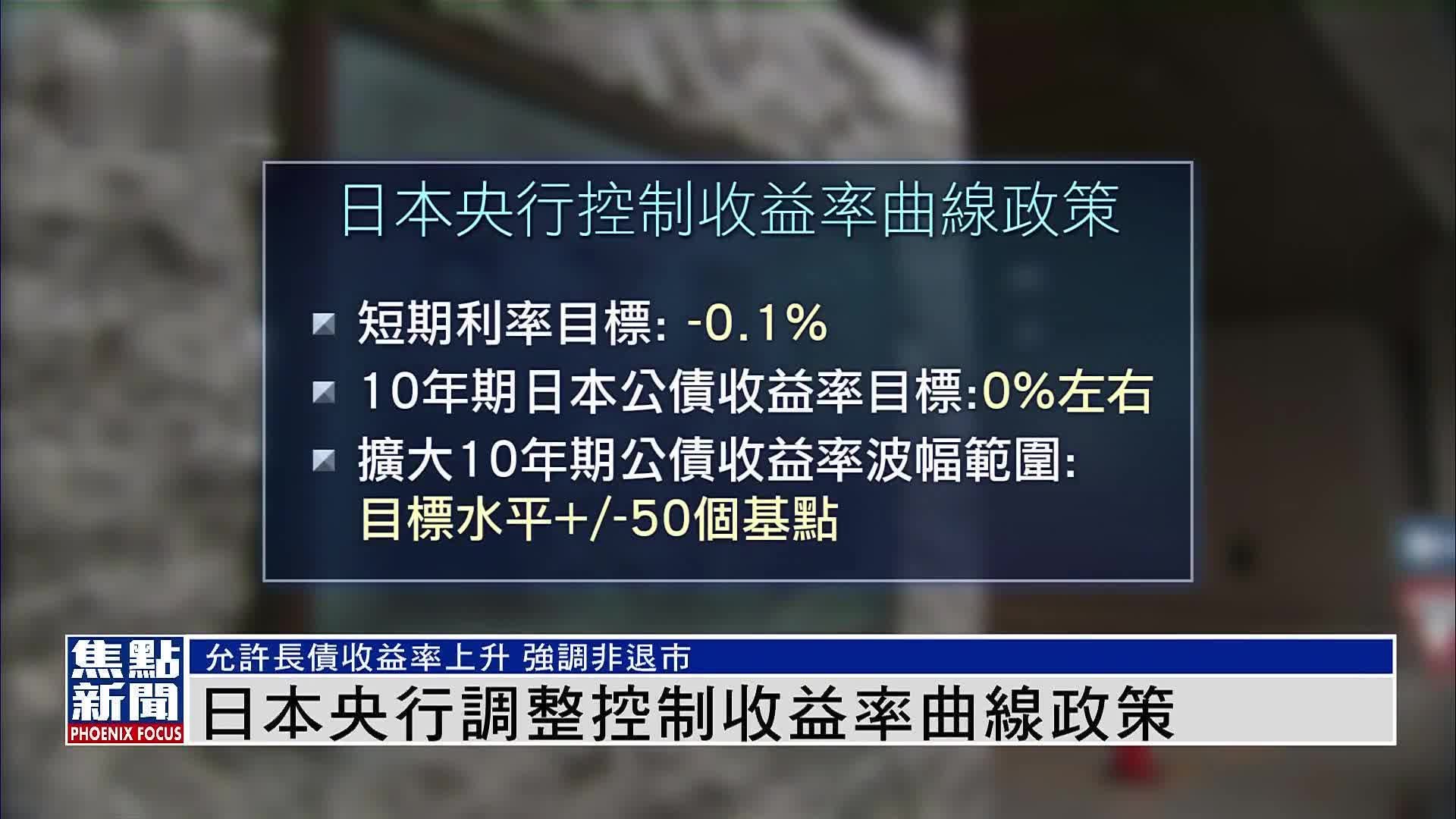 日本央行调整控制收益率曲线政策_凤凰网视频_凤凰网