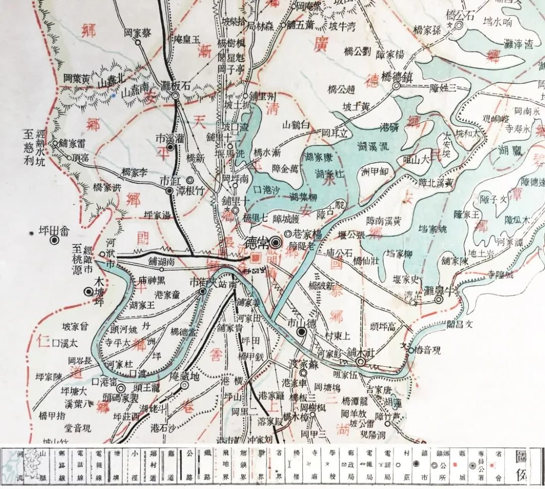 1940年柳叶湖周边地形图