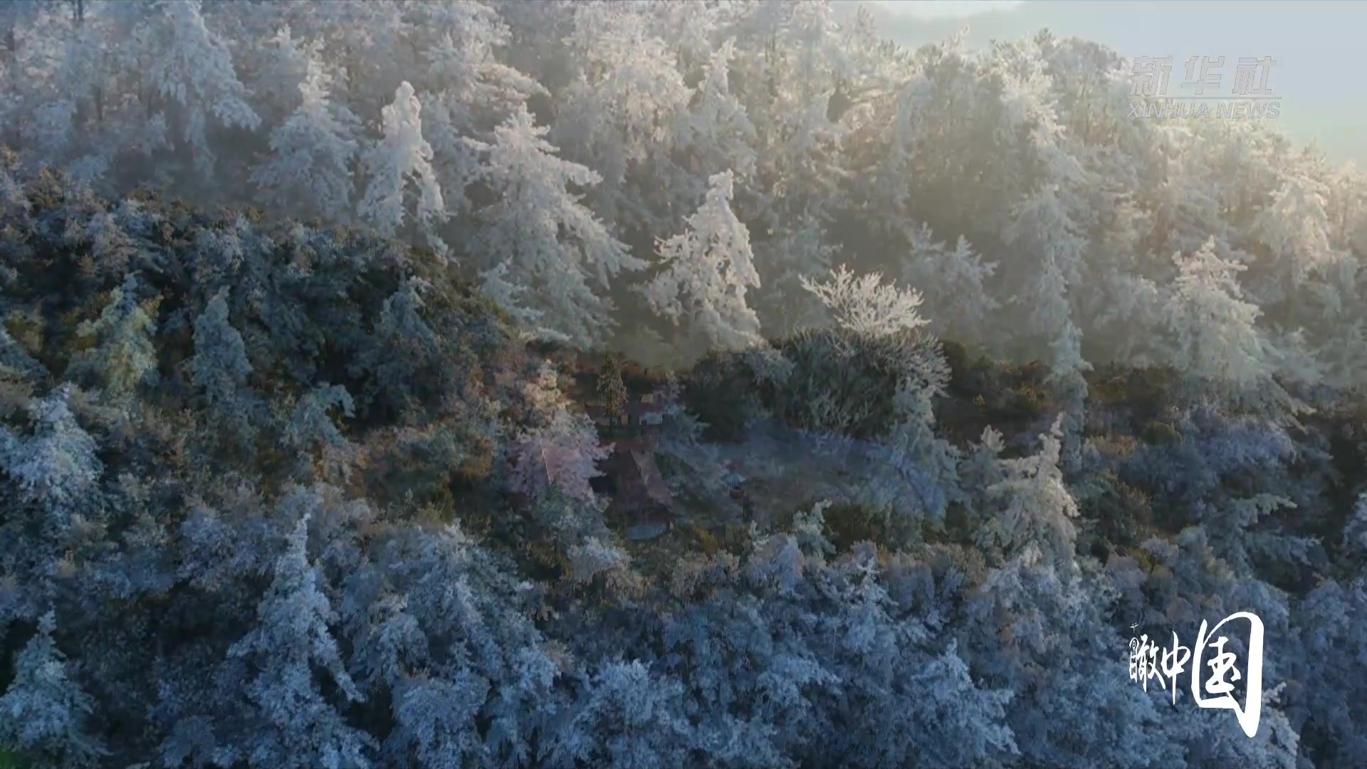 瞰中国｜福建连城：高山雾凇景美如画