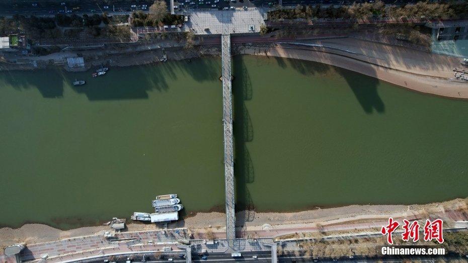 航拍视角下的黄河兰州段（无人机照片）