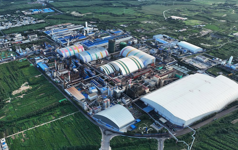 这是邢台德龙钢铁有限公司厂区（2022年8月16日摄，无人机照片）。新华社记者 杨世尧 摄