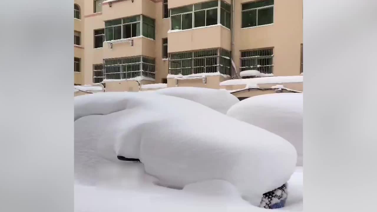 “雪窝子”发威，一场大雪过后车都找不到了