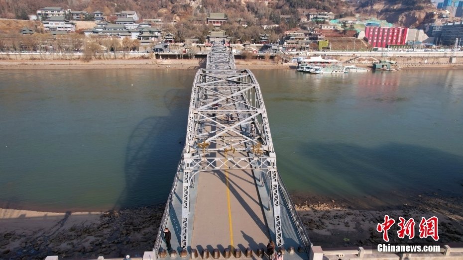 航拍视角下的黄河兰州段（无人机照片）