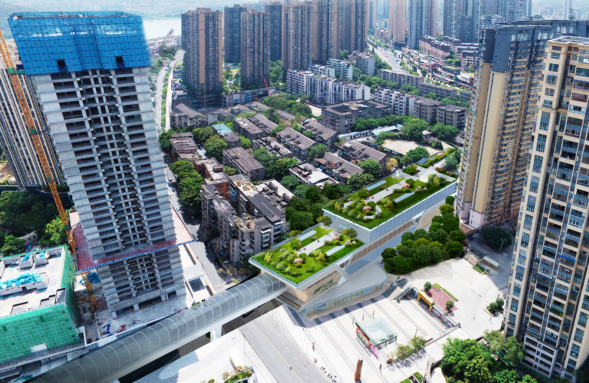 江跳线过江段几江站效果图