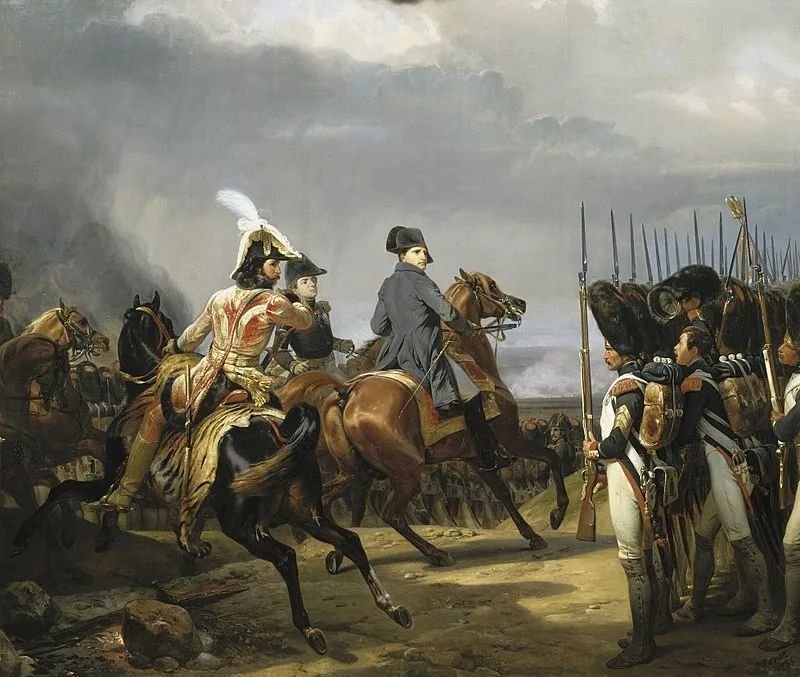 耶拿会战中的拿破仑，耶拿会战也被视作德意志民族共同体形成的重要标志。