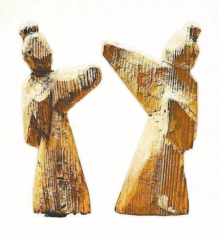 武威汉代对舞木俑