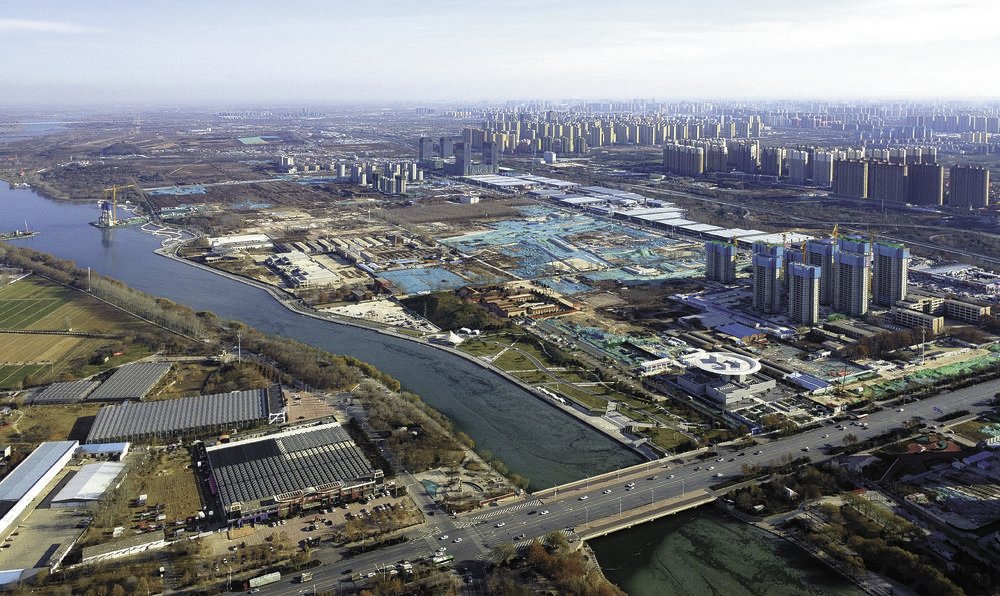 2022年12月12日，航拍建设中的太平河片区工程。记者 张晓峰 摄