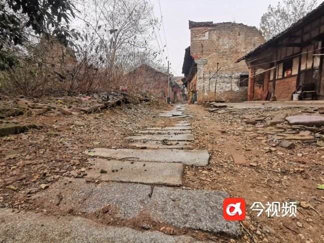 青石板铺设的道路