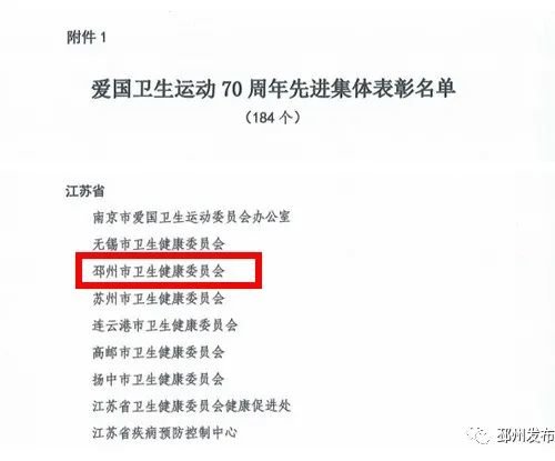 全国先进!邳州1集体上榜