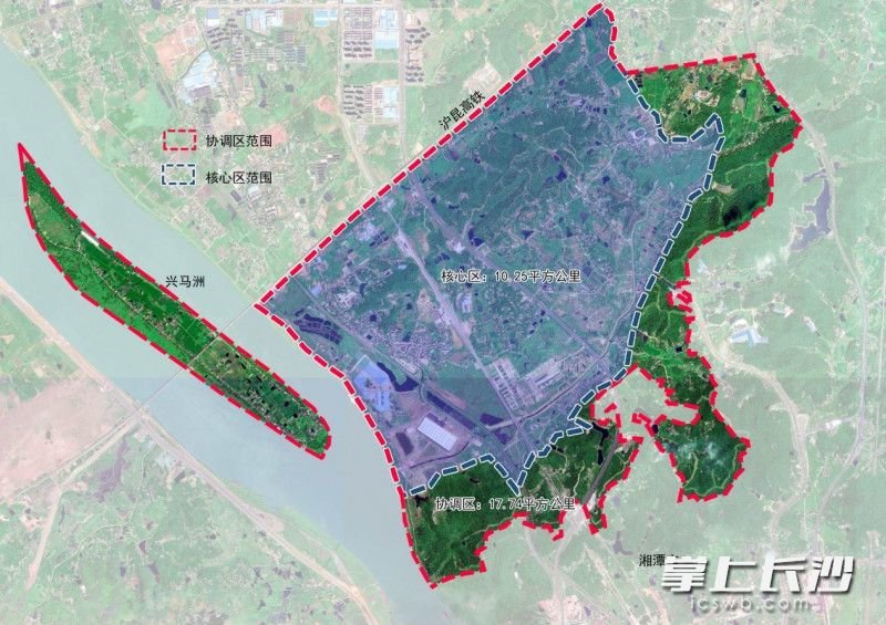 奥体新城片区城市设计规划范围示意图。