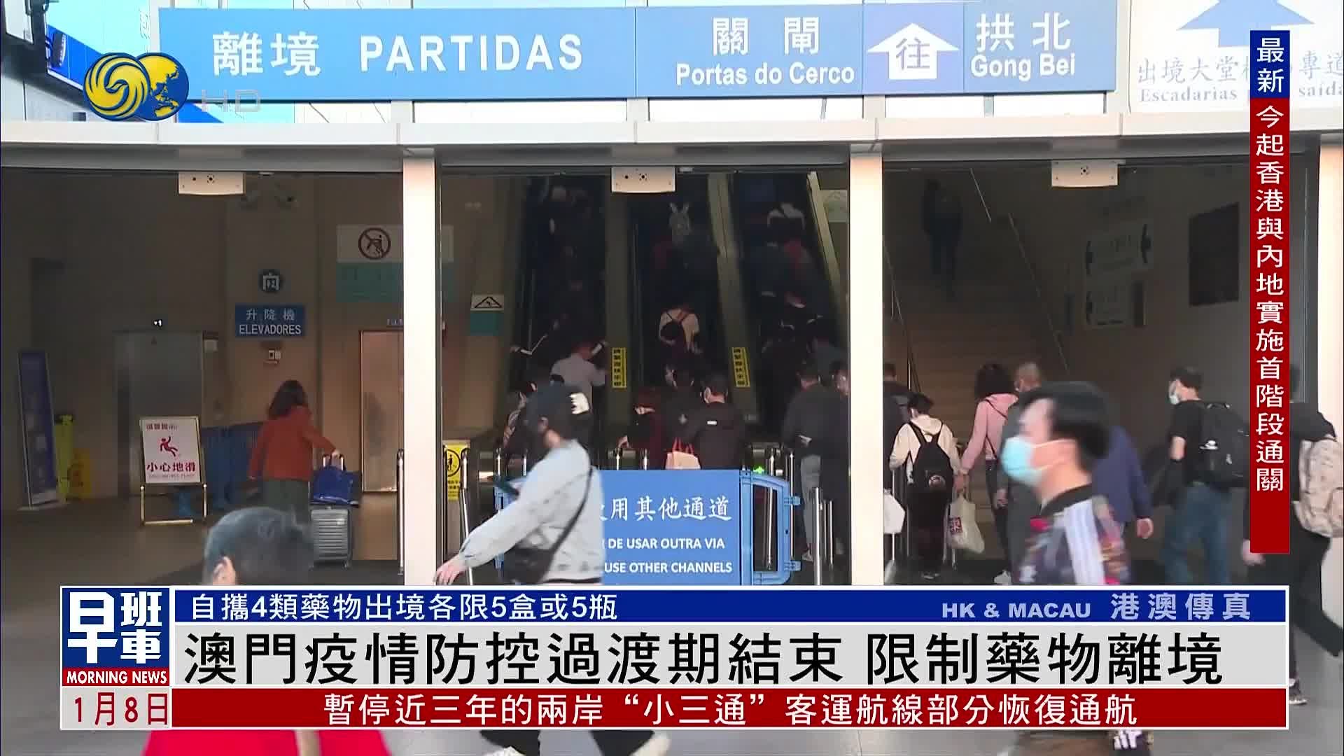 澳门疫情防控过渡期结束 限制药物离境