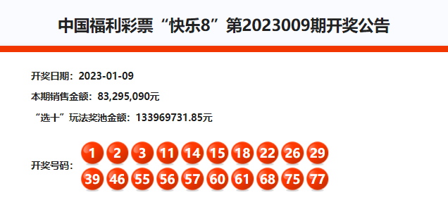 山東喜獲快樂8選九中九30萬元大獎!2023年首注!鳳凰網山東_鳳凰網