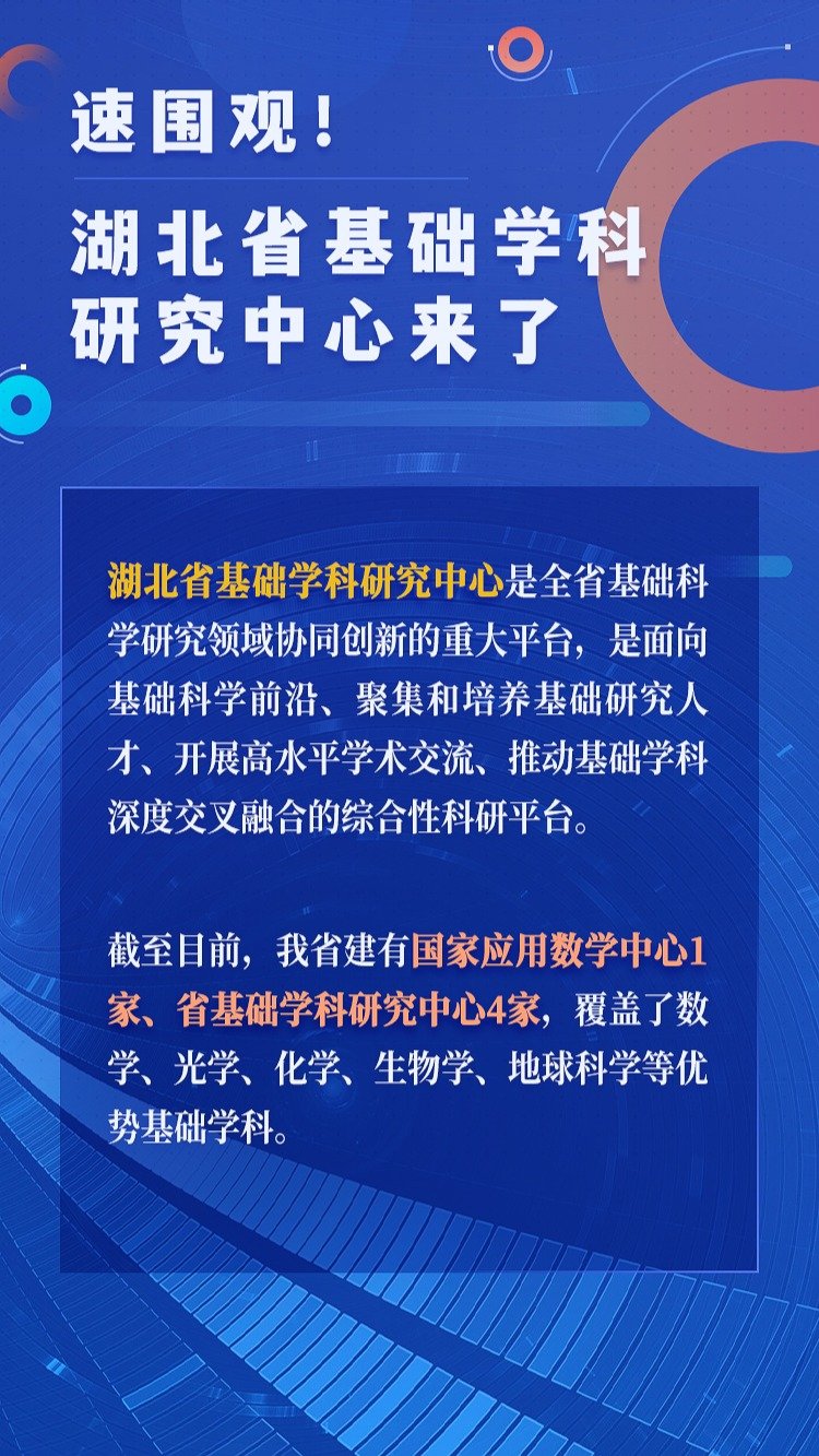 速围观！湖北省基础学科研究中心来了