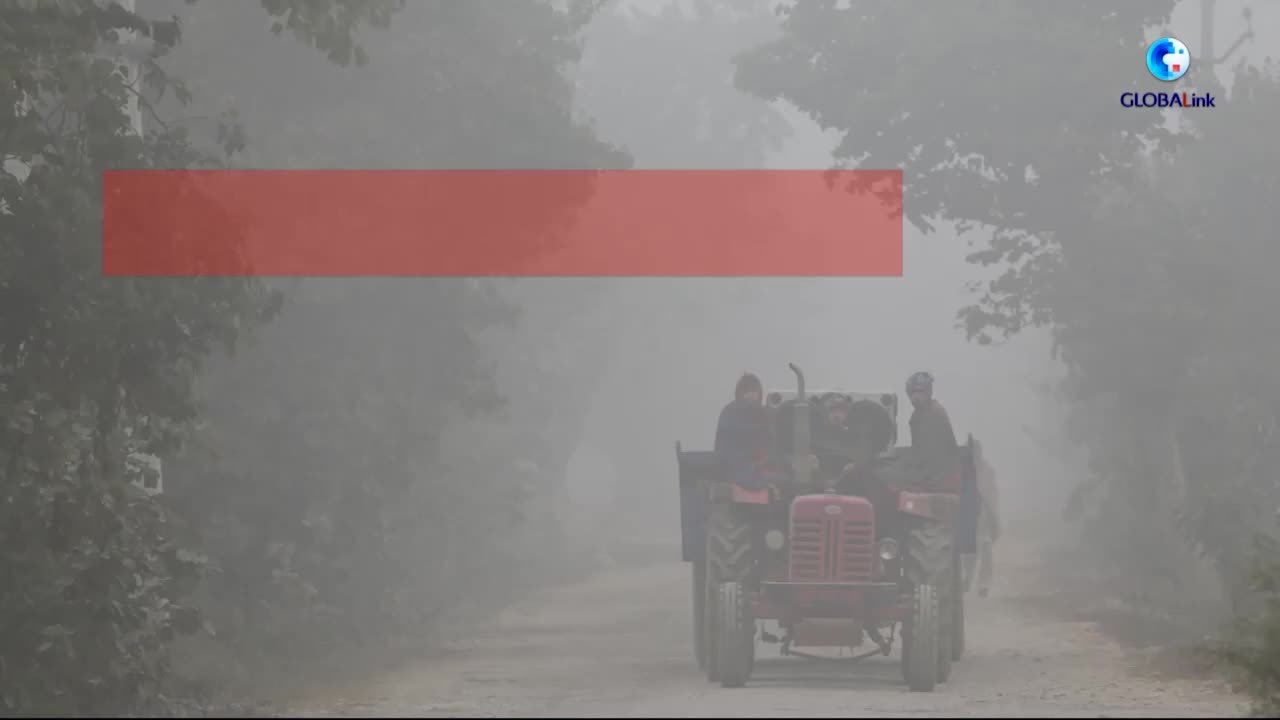 印度北部地区连遭寒流、雾霾侵袭，交通受影响