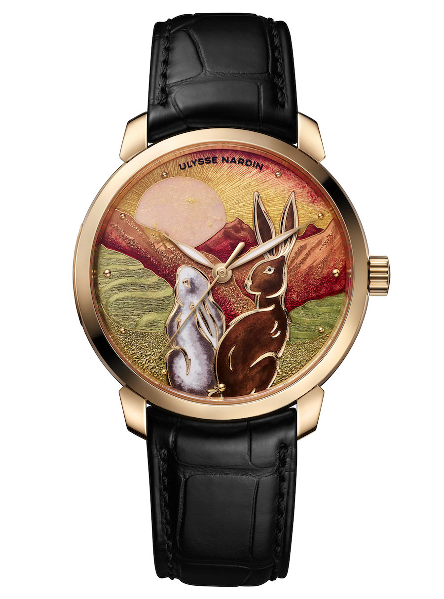 雅典鎏金系列灵兔生肖腕表