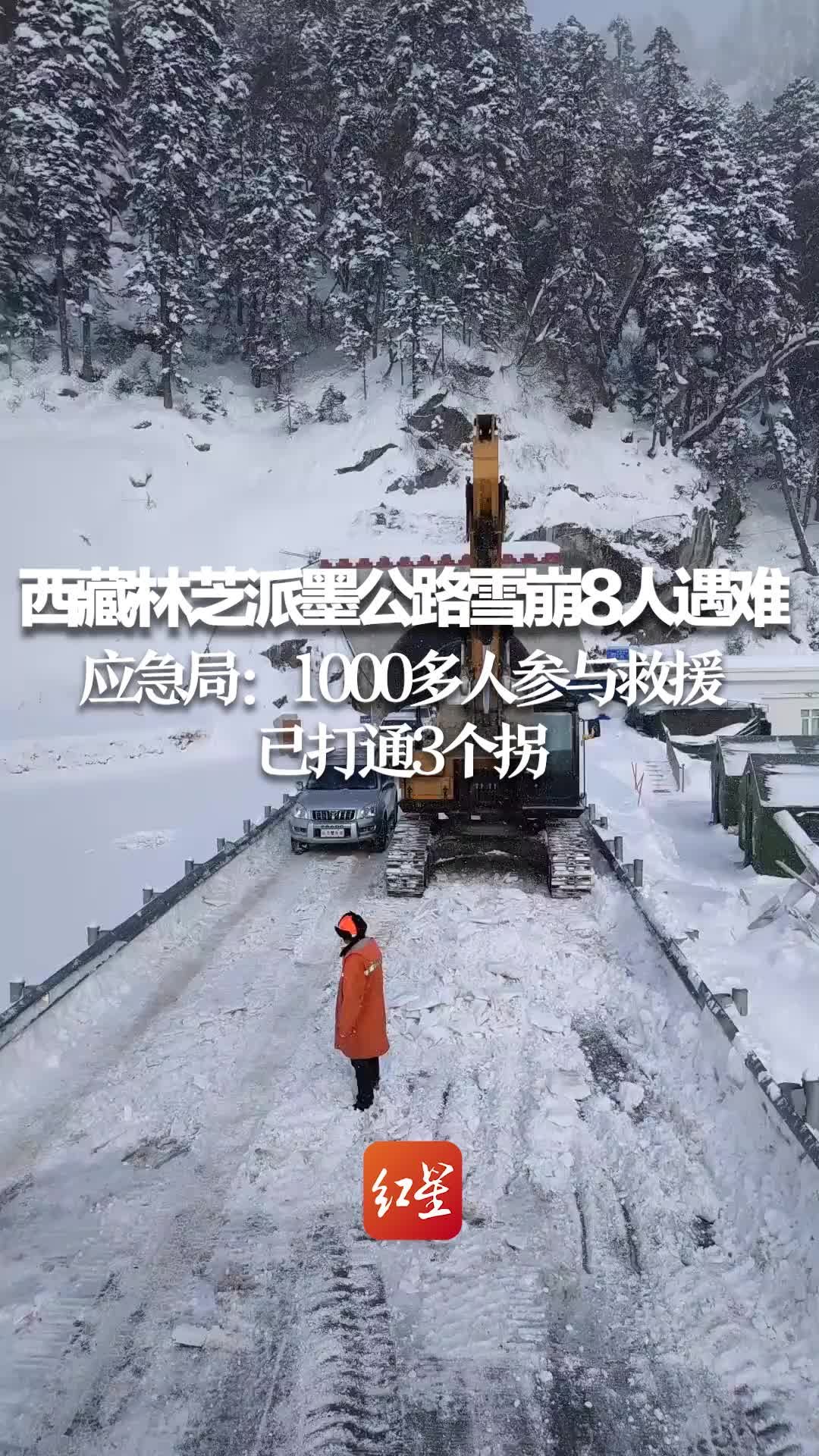 西藏林芝派墨公路发生雪崩，已造成8人不幸遇难