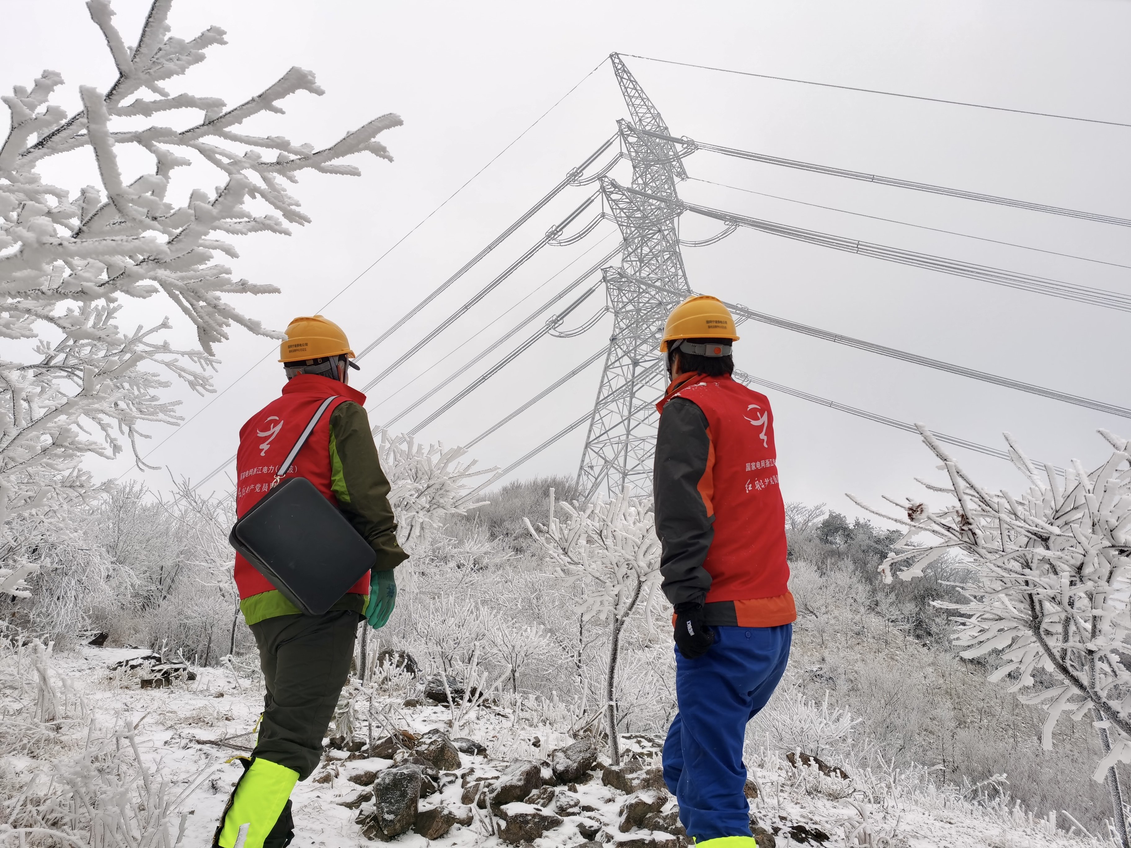 迎风踏雪进深山 宁波电力守护灯火迎新春