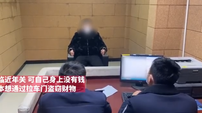 芜湖湾沚区一蟊贼拉车门盗窃被抓 坦言：没想到这么快