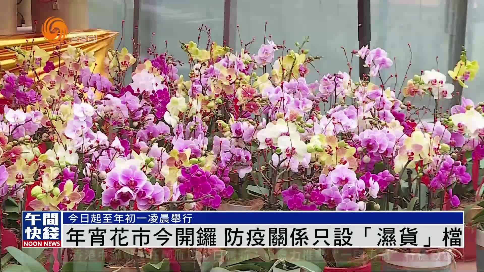 粤语报道｜年宵花市今开锣 防疫关系只设“湿货”档