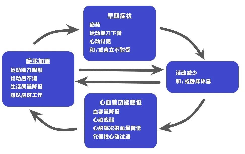 导致心动过速和运动不耐受的恶性循环 | 参考文献