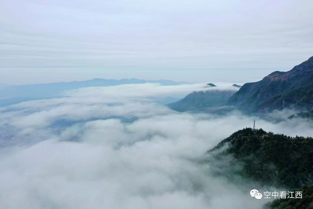 江西武功山：雪后初霁 云海翻涌（图）