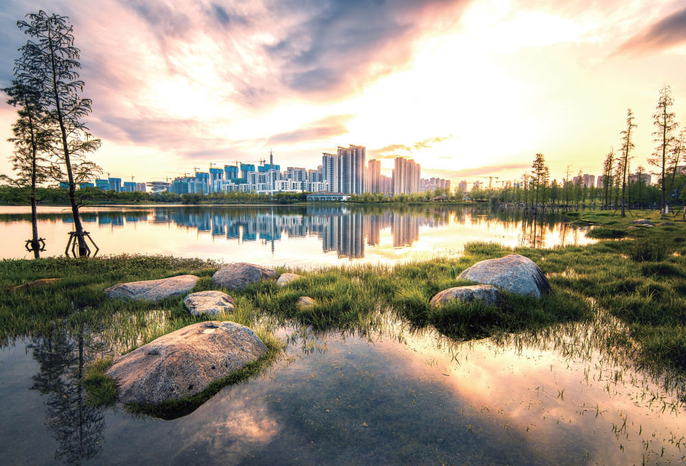 南昌市西湖区的象湖湿地公园