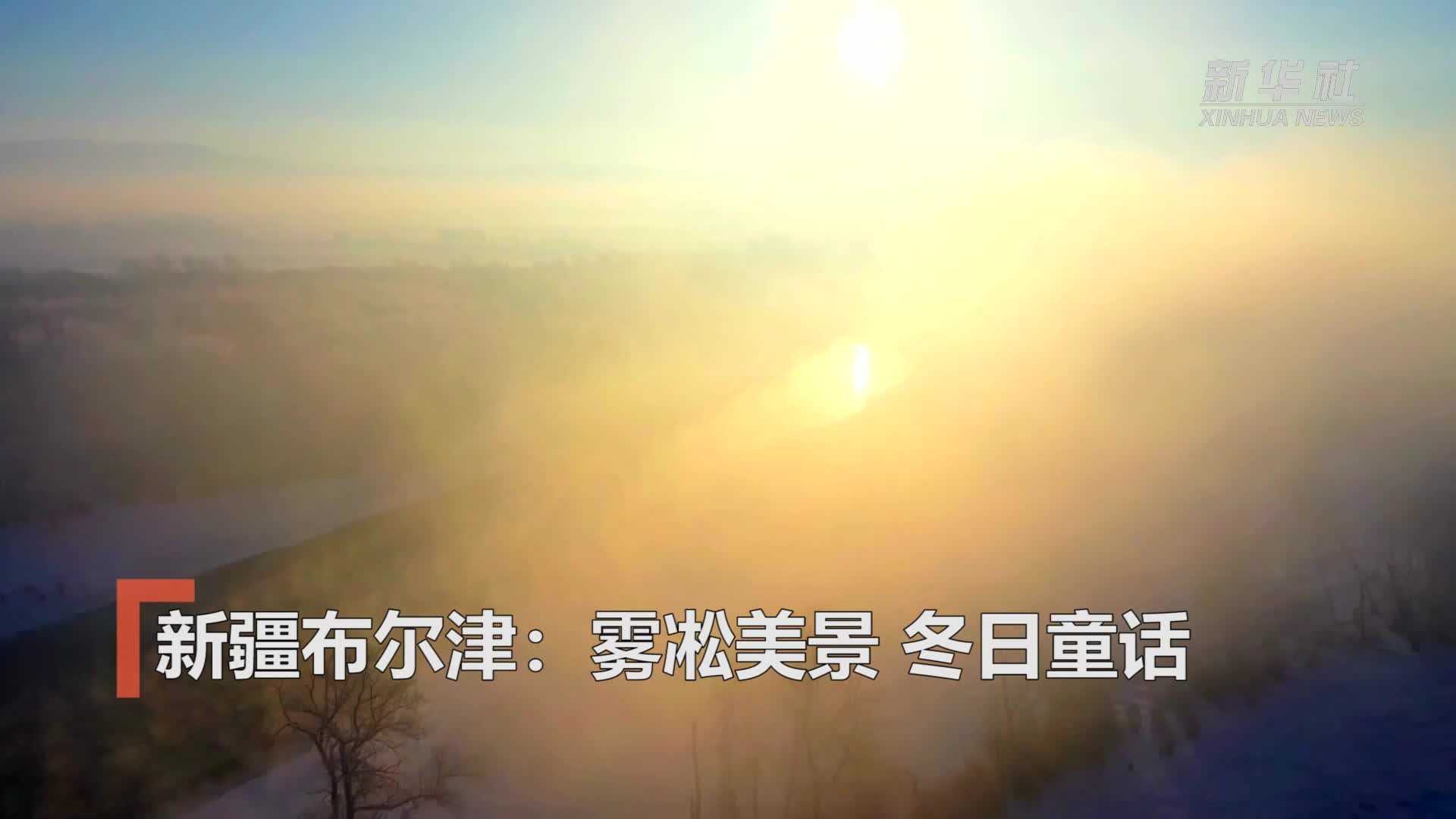 新疆布尔津：雾凇美景 冬日童话