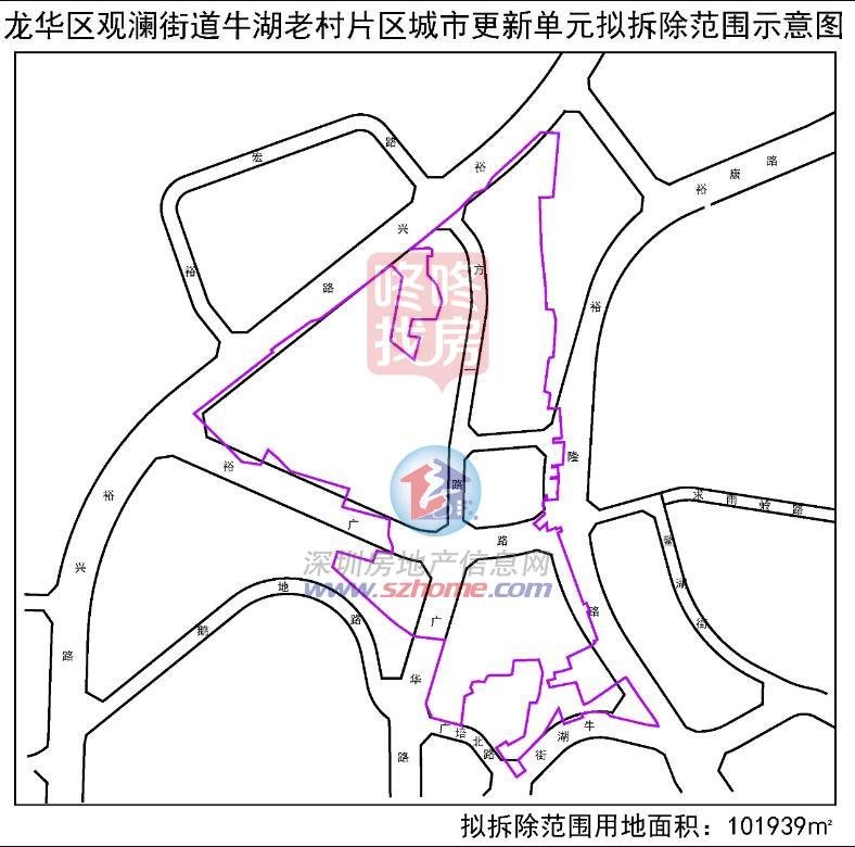 龙华2个旧改公示，用地约15万平，均为栖身标的目的