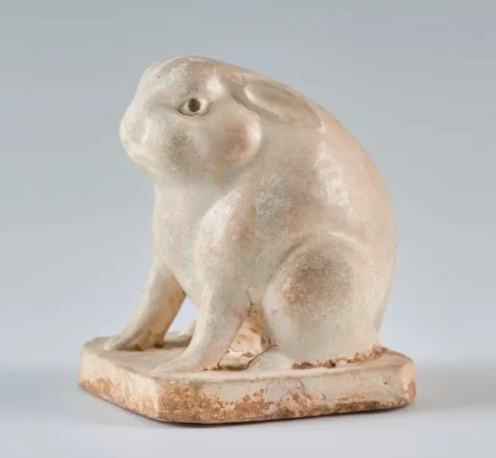 唐代白釉兔。来源/上海博物馆